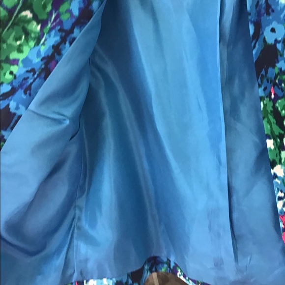 Beautiful church Ladies dressy Jacket Kim Rogers 8p petite Spring Turquoise NWOT - Picture 14 of 16